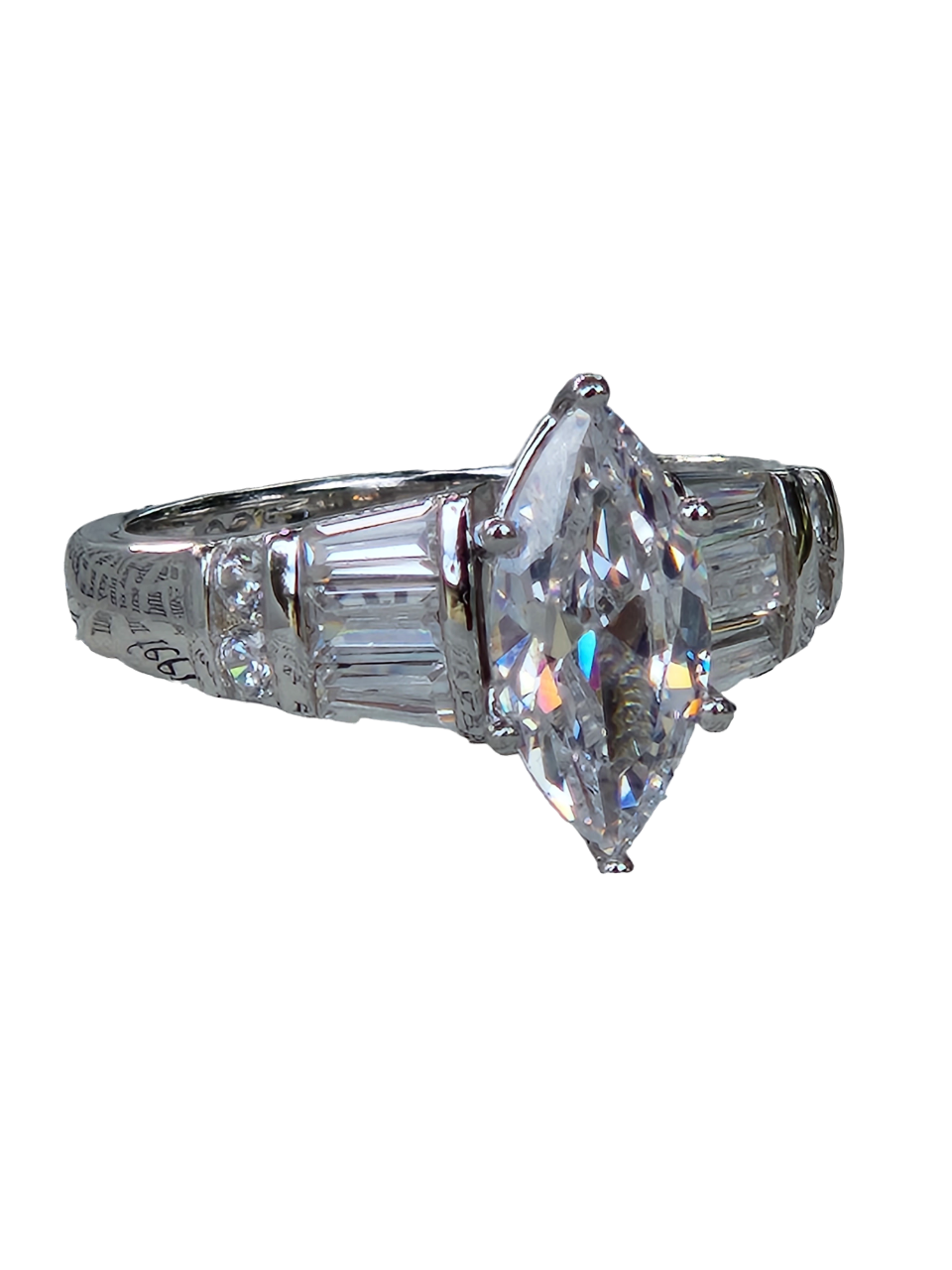 925 Sterling Silver 1ct Marquise Clear CZ Ring - The DaShey – Because I  Love You